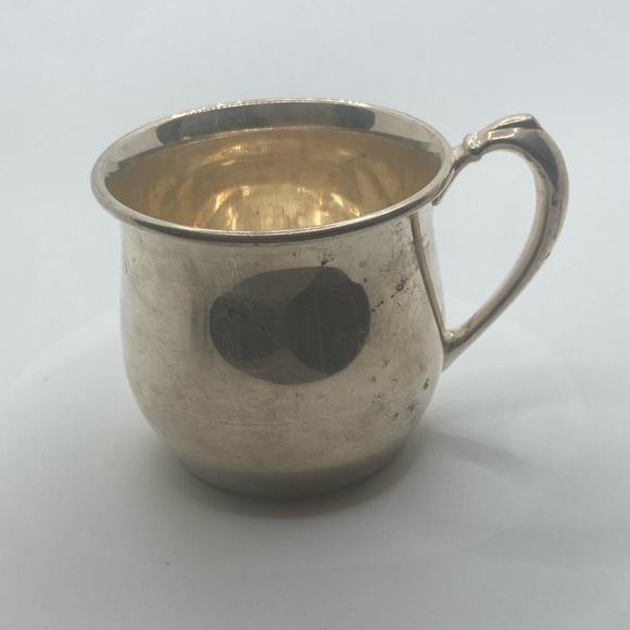 Vtg Birks Regency EP Electro Plated Copper Child’s Baby Cup Engraved Wade 2.5” - Picture 4 of 6